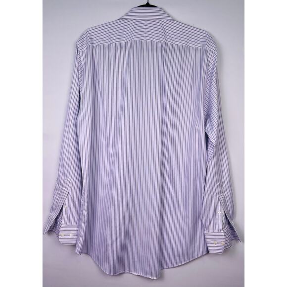 Nordstrom Trim Fit Wrinkle Free Striped Button Down Shirt Men’s Size 16 (34-35) - Picture 5 of 7